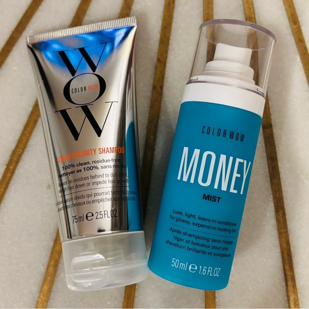 New - Color Wow Duo - Leave in Money Mist Conditioner & Color Security Shampoo